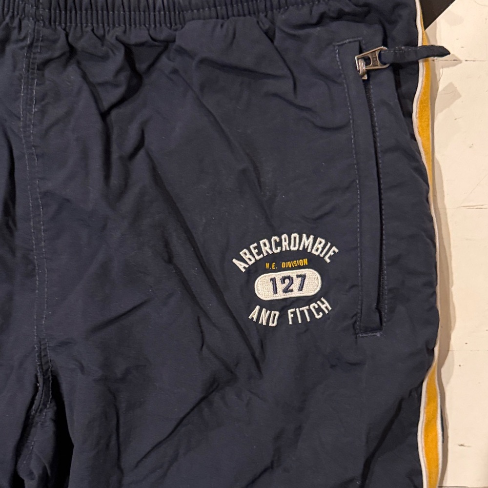 Abercrombie & Fitch Dark Blue Pants with Yellow Accents - Picture 3 of 6